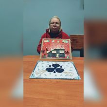 Pani Małgosia na zajęciach zdalnych